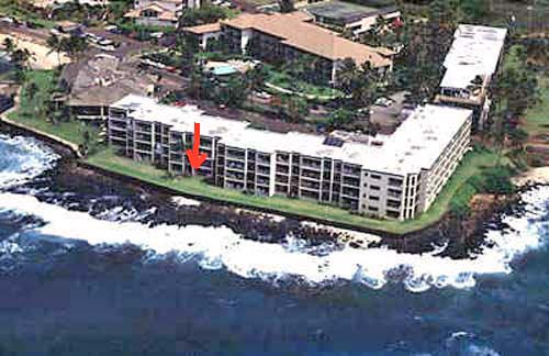 Another closer arial of Kuhio Shores